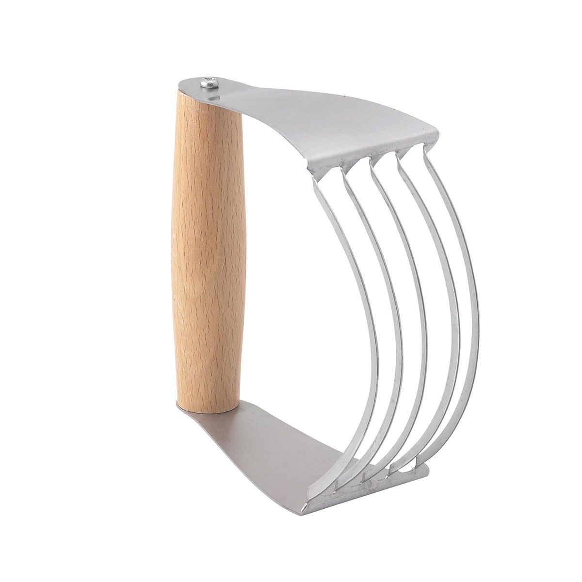 Stainless Steel Flat Blade Pastry Blender with Ergonomic Wood Handle - Perfect for Pie Crusts, Biscuits & Cookie Dough Mixing