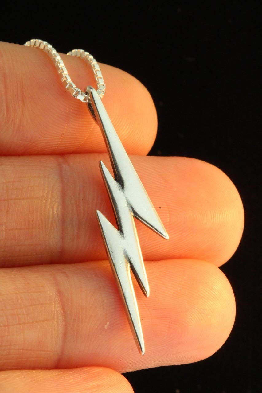 Lightning Bolt Necklace - Sterling Silver Pendant with Electricity Charm for Women & Men | Perfect for Gifts, Parties & Everyday Wear