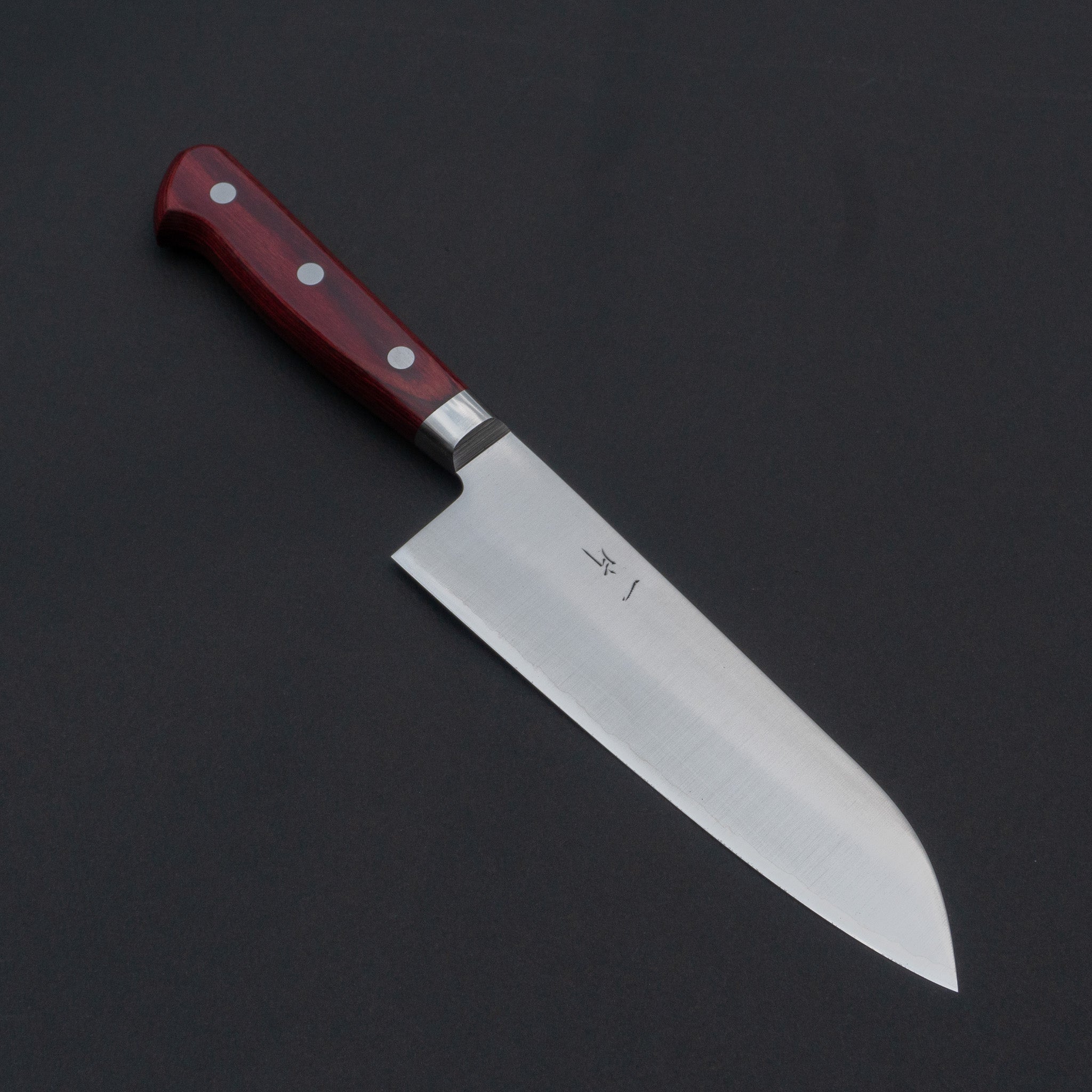 Hitohira TP Santoku Knife 170mm with Wine Pakka Handle - Premium Japanese Kitchen Knife for Slicing, Dicing, and Chopping Vegetables, Meat, and Fish - Ideal for Home Chefs and Professional Cooks
