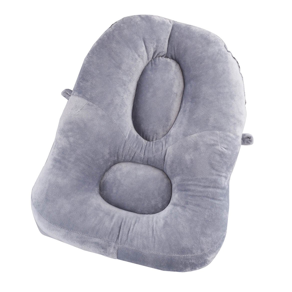 WalterDrake Posture Support Back Cushion - Ergonomic Lumbar Support Pillow for Office Chair, Car Seat & Home - Relieves Back Pain & Improves Posture - Light Gray - Perfect for Work, Travel & Long Sitting Hours