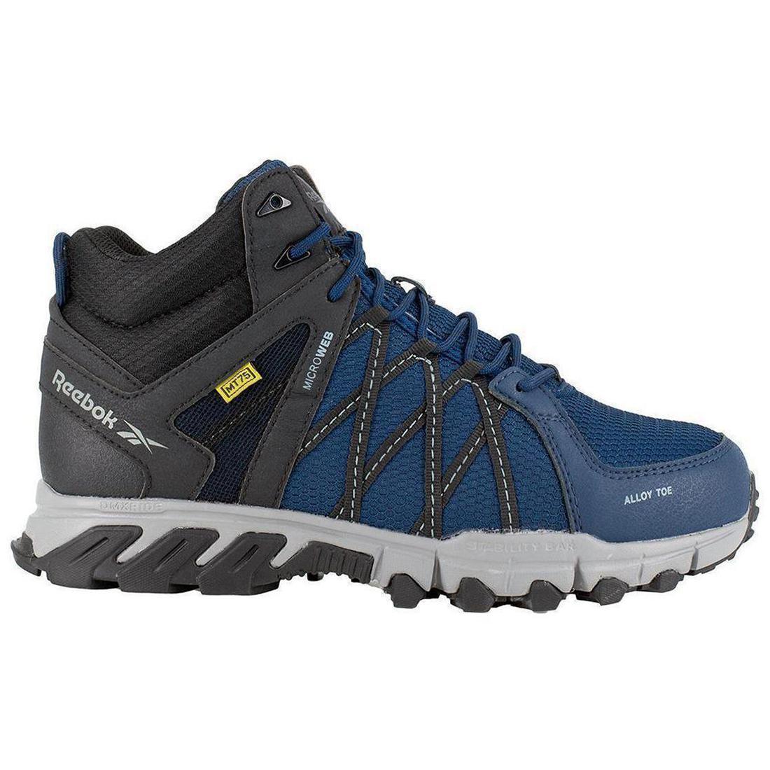 Trailgrip Alloy Toe Athletic Work Boots for Men - Navy/Black Safety Shoes - Lightweight & Durable for Construction, Hiking & Outdoor Work