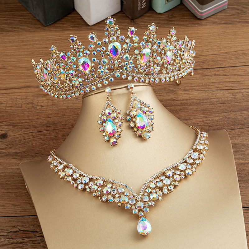 Elegant European Style Colorful Tiara Set for Women - Perfect for Weddings, Prom, Pageants, and Cosplay