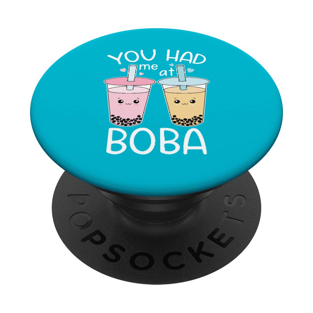 Cute Kawaii Bubble Tea PopSockets Swappable PopGrip - Boba Phone Grip Stand for iPhone & Samsung - Perfect for Bubble Tea Lovers & Anime Fans