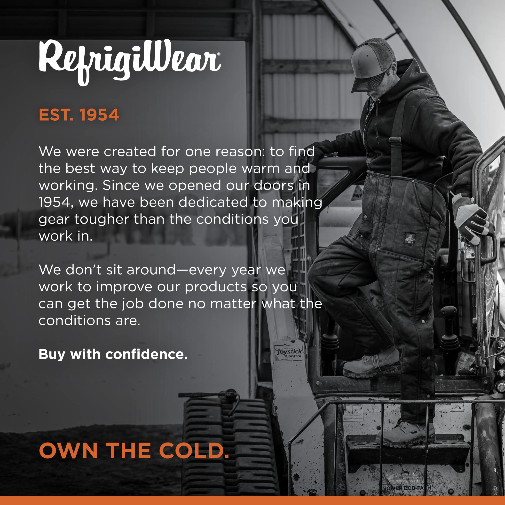RefrigiWear Iron-Tuff Insulated Low-Bib Overalls for Men & Women -50°F Extreme Cold Weather Workwear - Ideal for Construction, Farming & Outdoor Winter Jobs