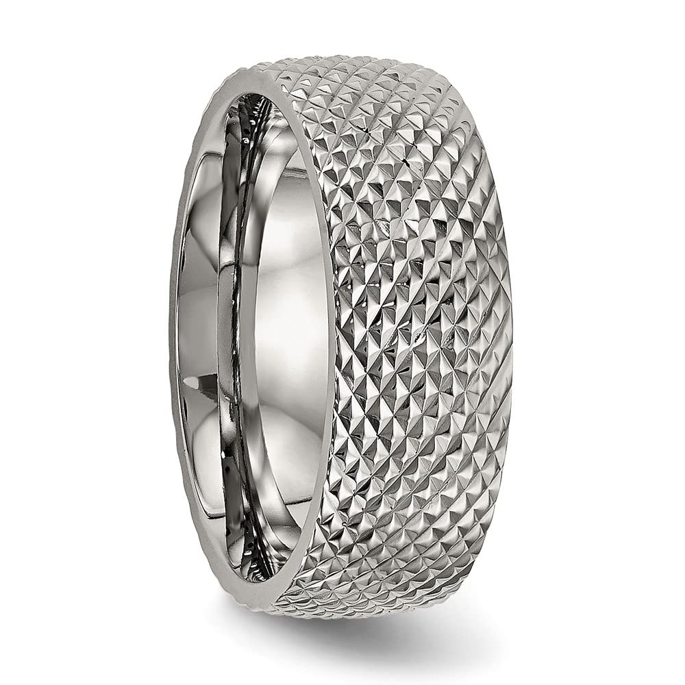 Titanium Textured Ring for Women - Elegant Fine Jewelry Gift for Her - Perfect for Anniversaries, Birthdays & Special Occasions
