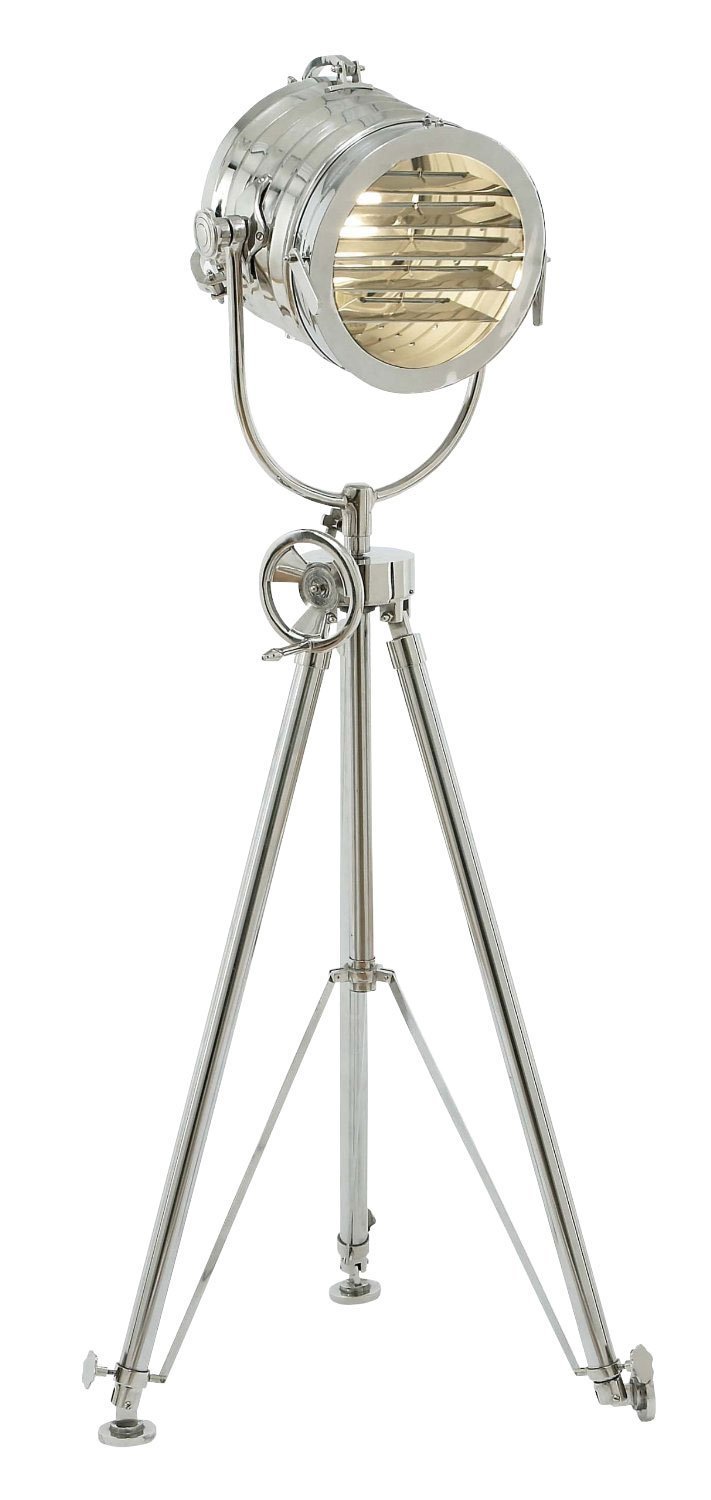 Nauticalmart 78-inch Adjustable Aluminum Searchlight Tripod Floor Lamp - Silver for Living Room, Bedroom, and Office Lighting