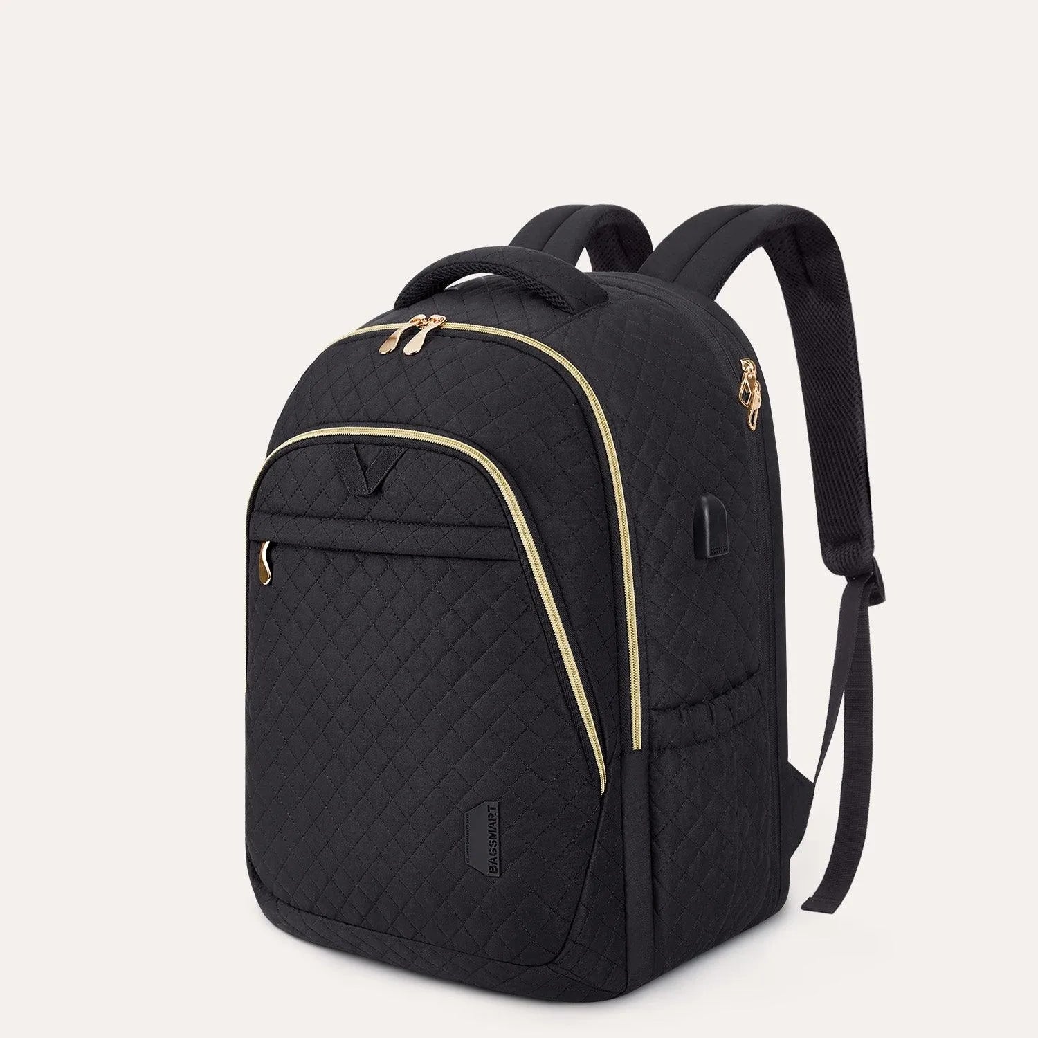 Bonchemin 15.6 Inch Laptop Backpack for Men & Women - Waterproof Travel Backpack with USB Charging Port - Perfect for Business, College, Commuting & Airplane Carry-On