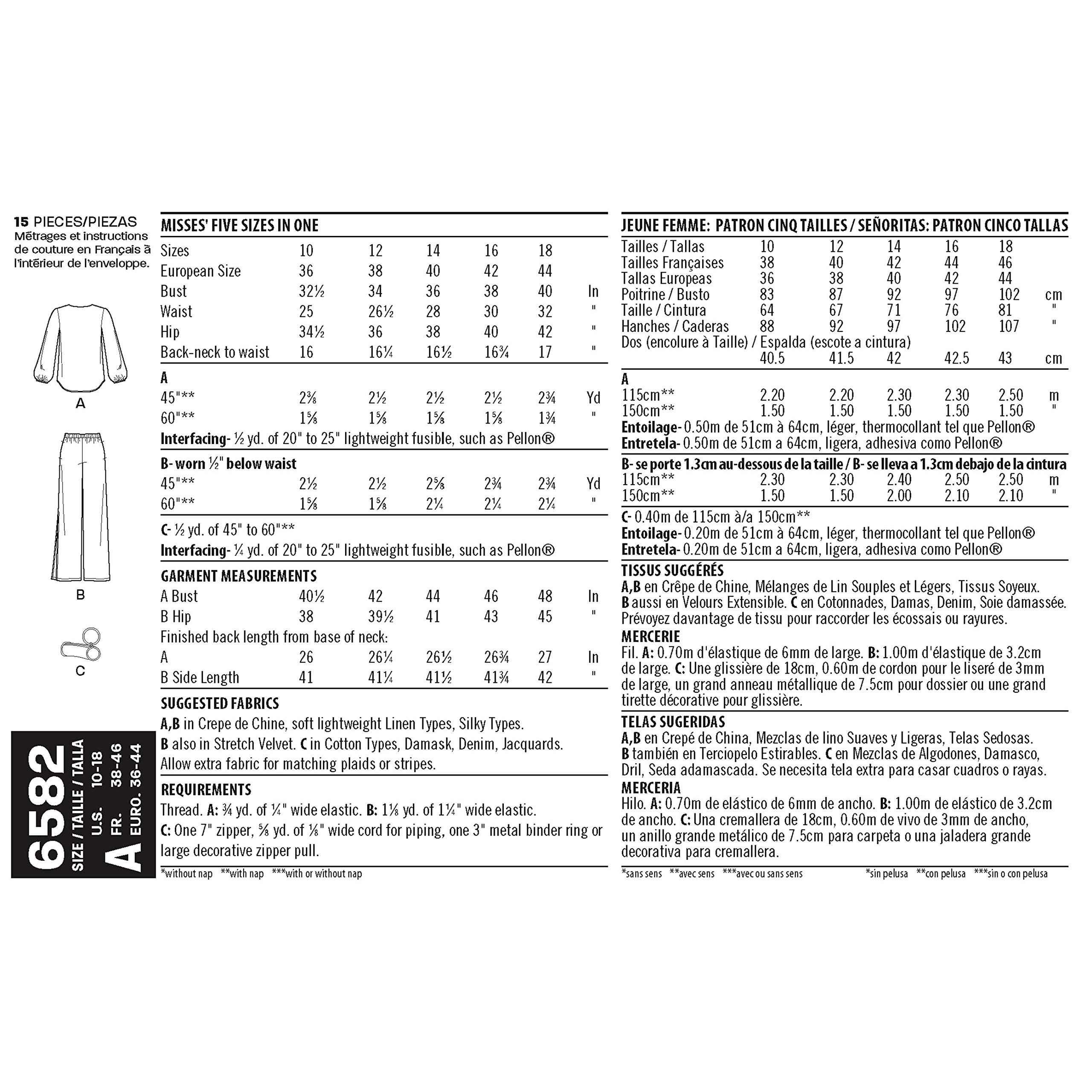 New Look Sewing Pattern - Paper, White, Sizes 38-46 | DIY Dressmaking, Costume Design & Fashion Projects for Beginners to Advanced