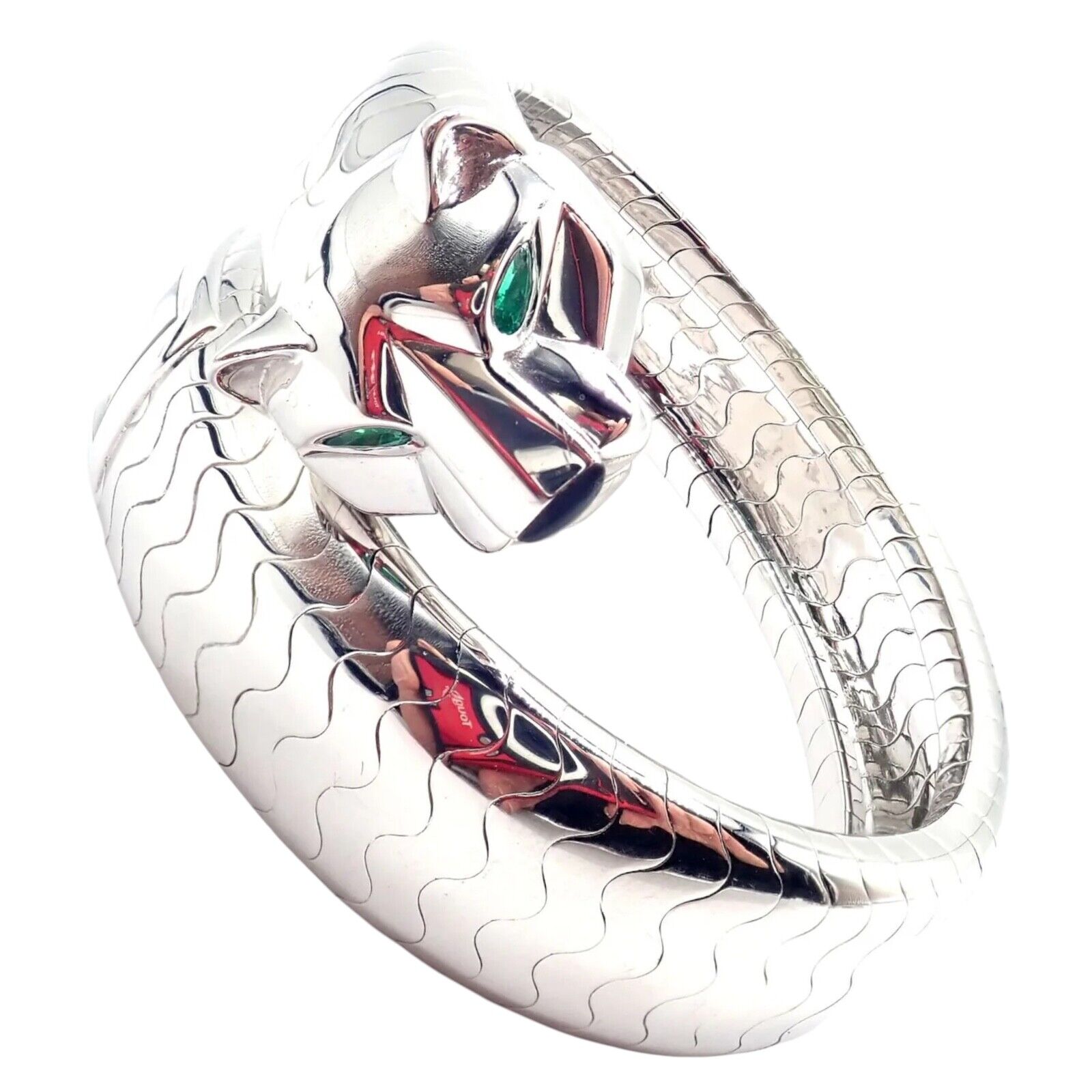 Cartier Panther Panthere 18K White Gold Lakarda Bangle Bracelet Watch - Luxury Women's Jewelry for Special Occasions & Formal Events
