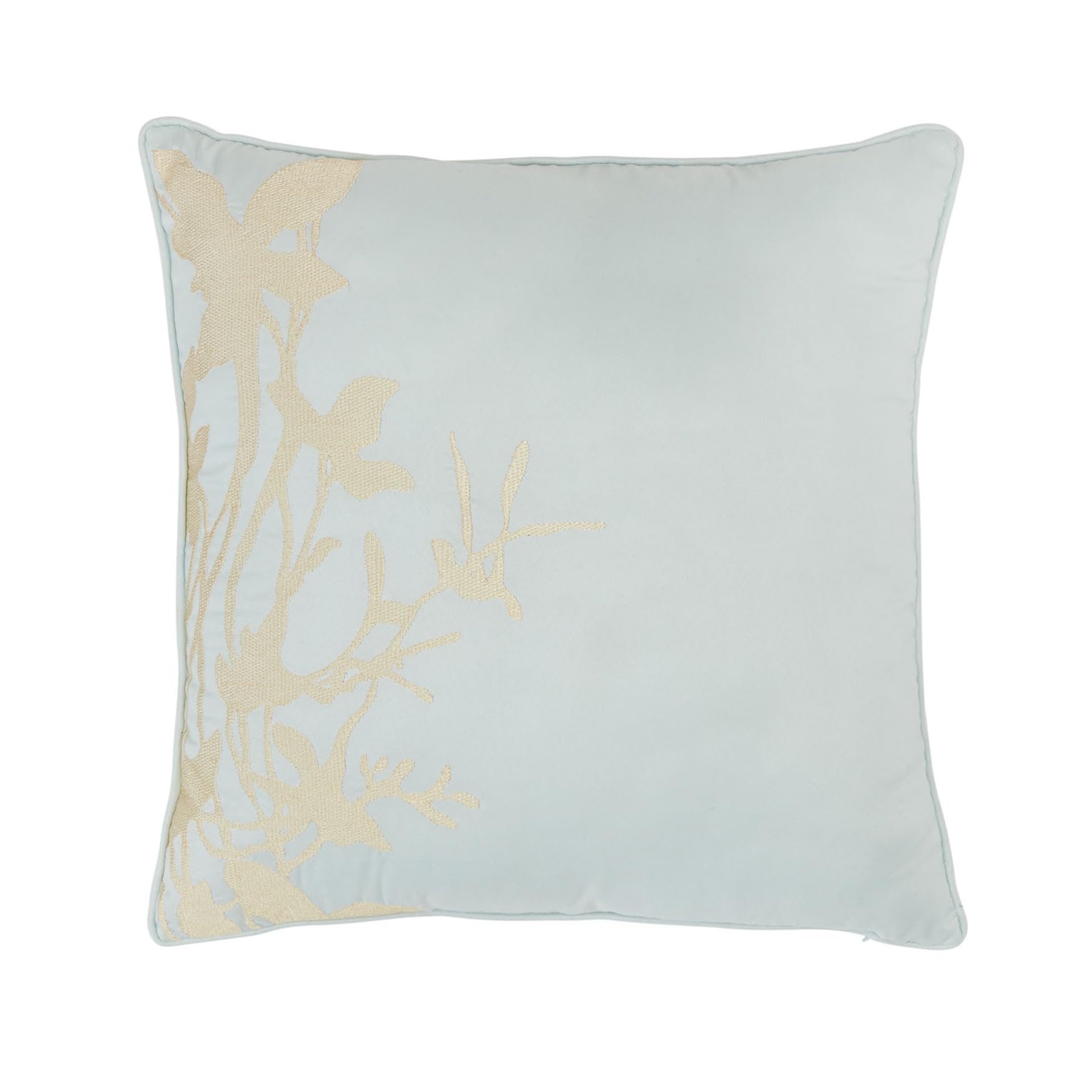 BrylaneHome Funky Floral 6-Piece Queen Comforter Set in Orange & Grey - Perfect for Bedroom Decor, Guest Room, and Dorm Room Styling