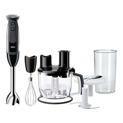 Braun MultiQuick 5 Hand Blender - Powerful 500W Immersion Blender with Whisk & Chopper - Perfect for Smoothies, Soups, Baby Food & Baking - Black