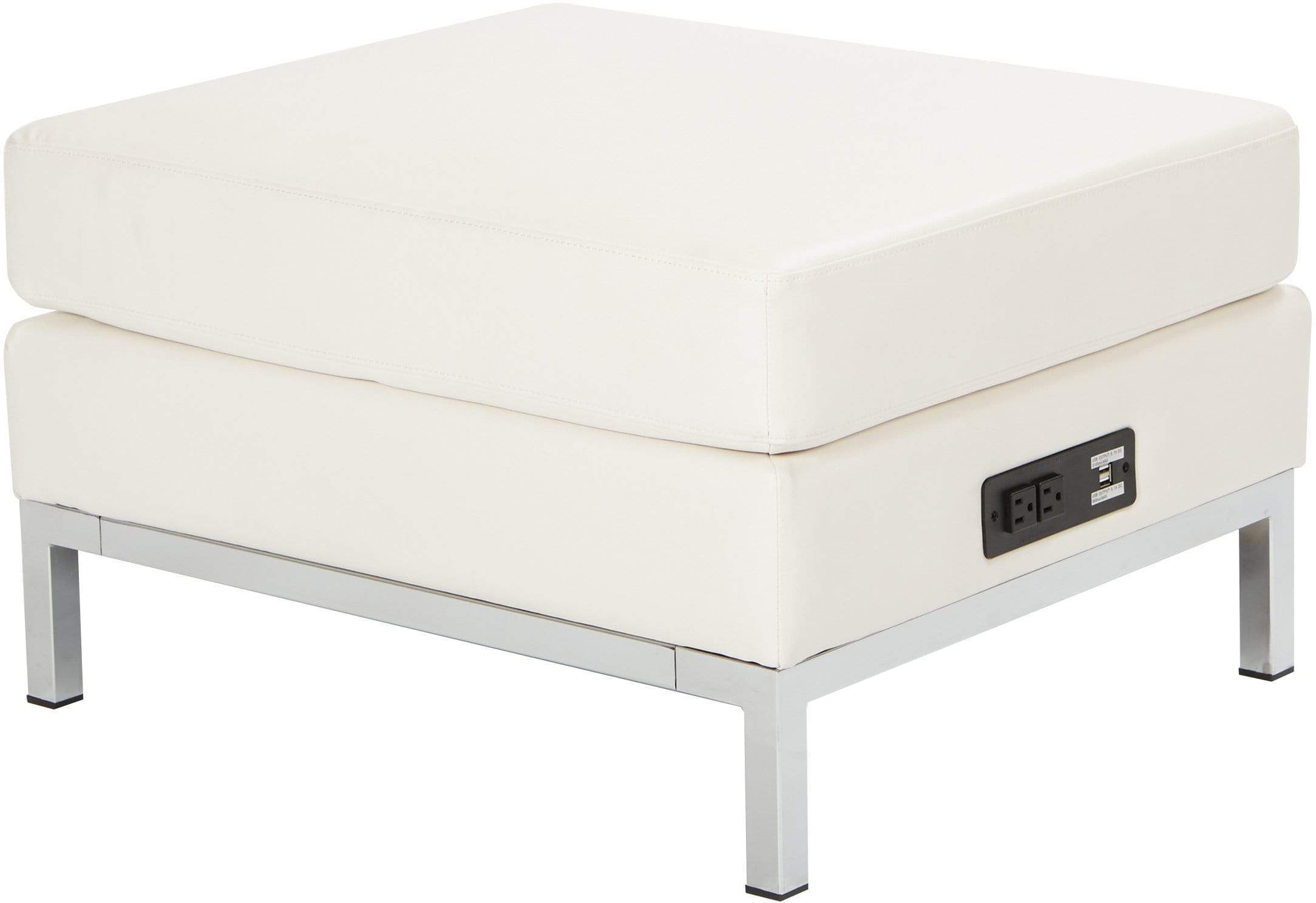 Office Star Ave Six Wall Street Ottoman Modular Sofa [WST51OP] - Perfect for Home Office, Living Room & Small Spaces