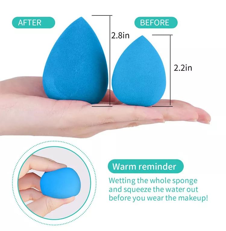 BELLA HARARO 4-in-1 Elastic Soft Makeup Sponge - Beauty Blender with Storage Box for Foundation, Concealer, Powder & Cream - Perfect for Daily Makeup & Professional Use
