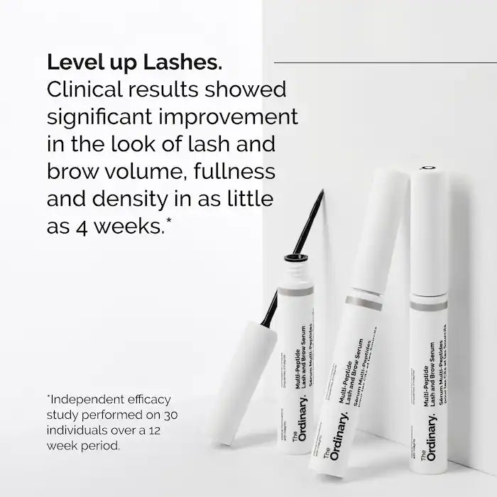The Ordinary Multi-Peptide Lash & Brow Serum for Thicker, Fuller Eyelashes & Eyebrows – Growth Enhancing Formula for Natural Volume & Length – Perfect for Daily Use & Nighttime Routine