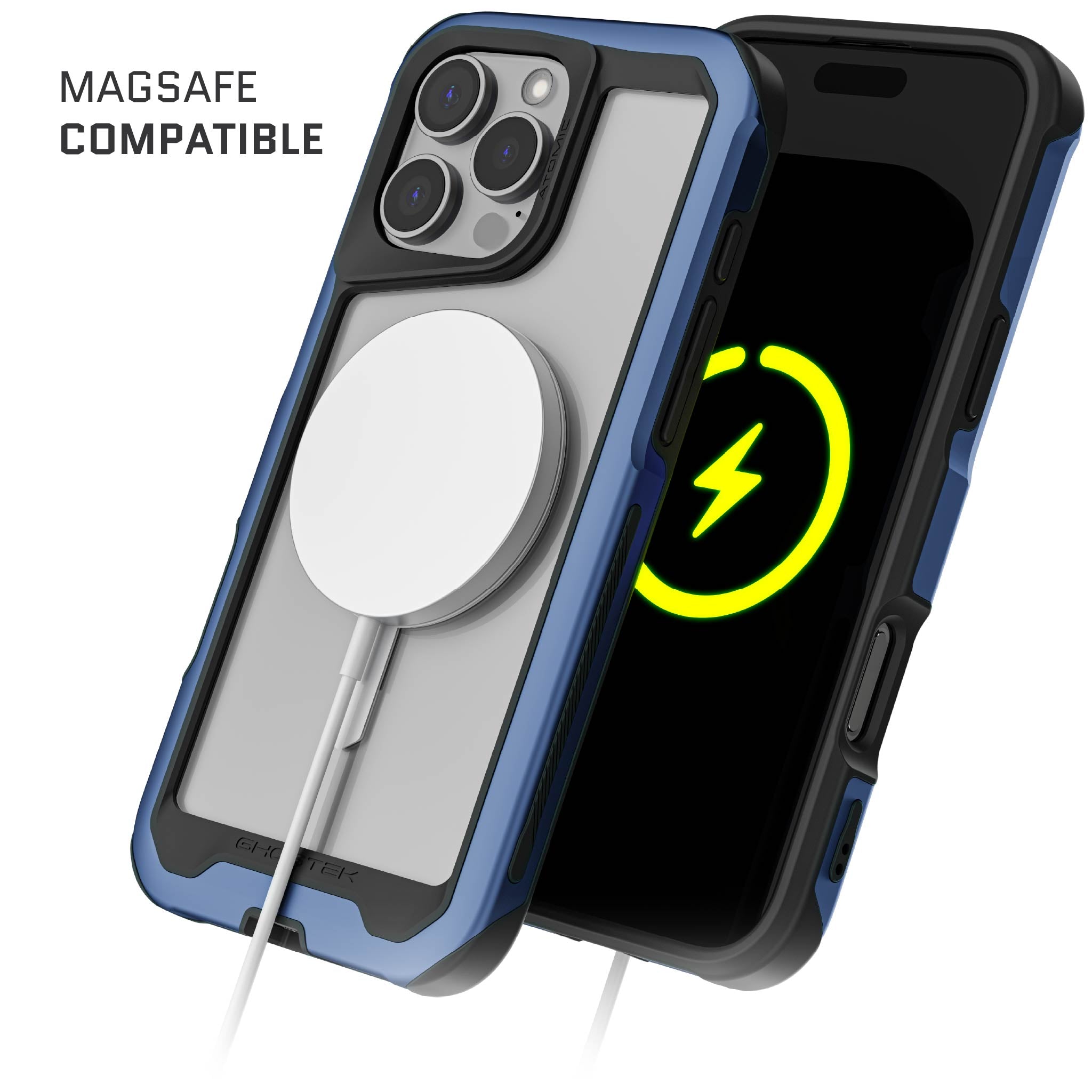 iPhone 16 Pro & iPhone 16 Pro Max Aluminum MagSafe Case - ATOMIC Slim Protective Cover with Strong Magnetic Grip | Perfect for Everyday Use, Travel & Wireless Charging