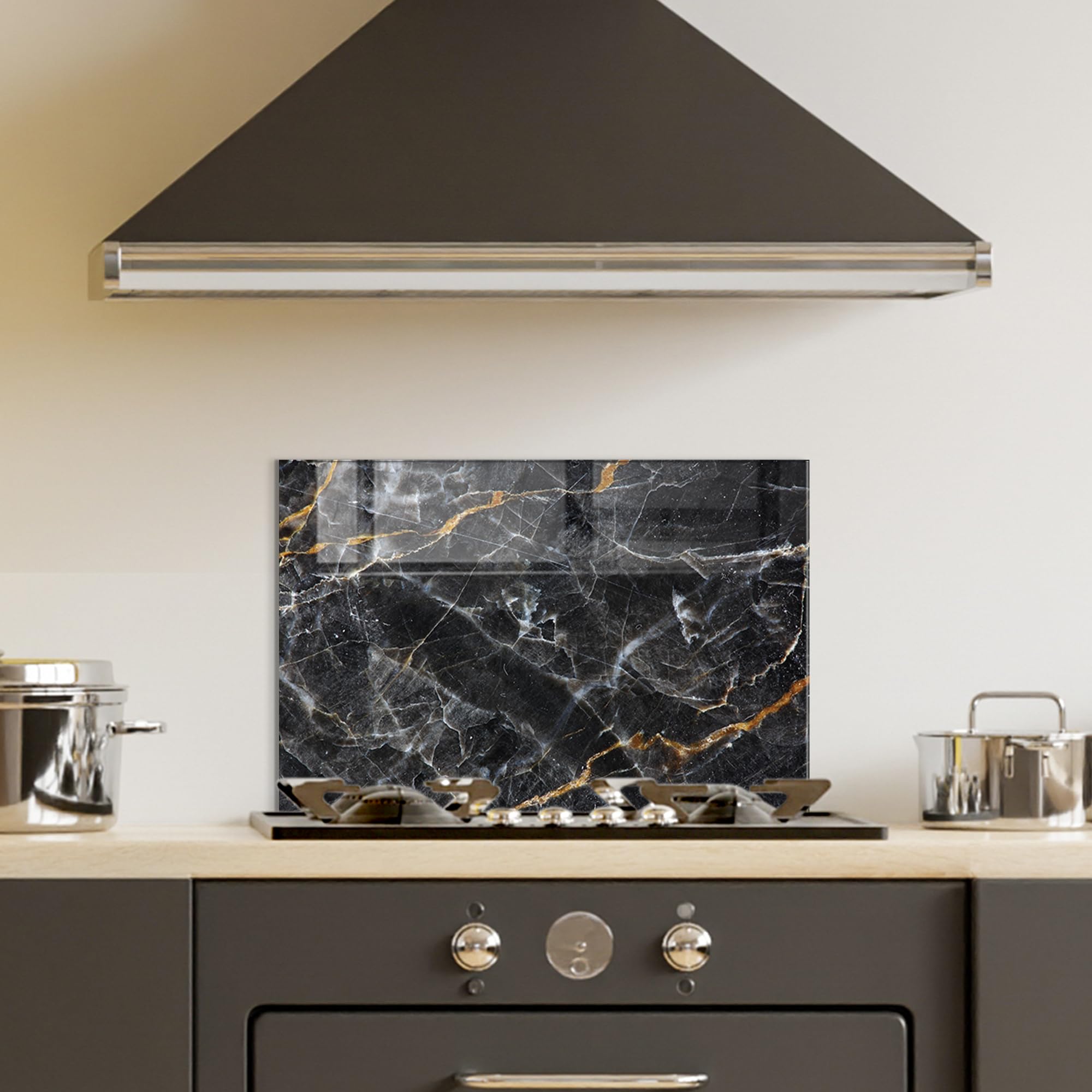 Premium Tempered Glass Kitchen Backsplash - 30x14