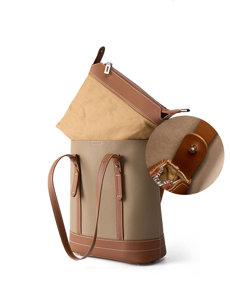 Stylish Women's Genuine Leather Shoulder Tote Bag - Perfect for Work, Travel & Everyday Use