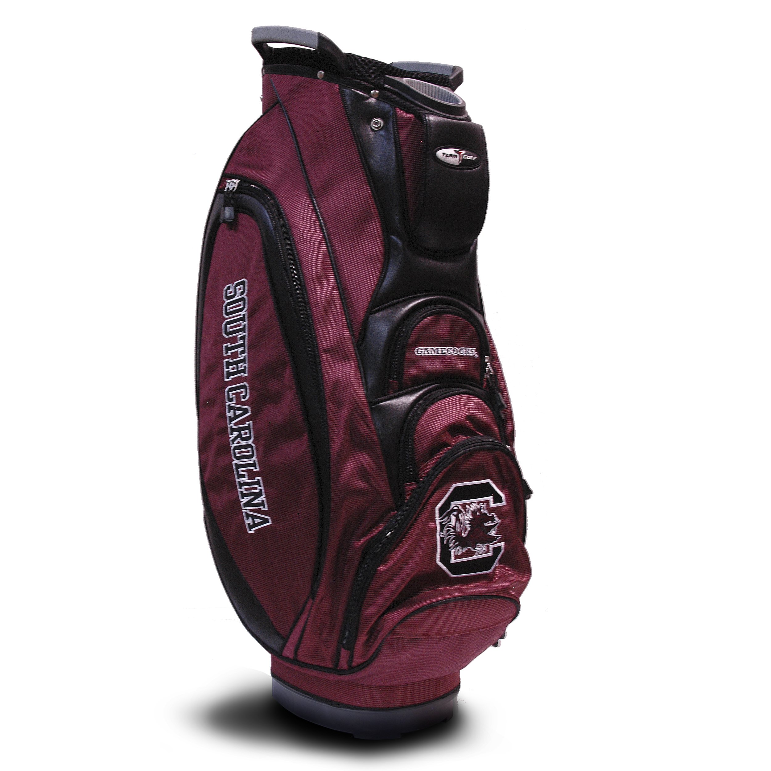 Team Golf NCAA South Carolina Gamecocks Victory Golf Cart Bag - 10-Way Top with Dual Handle, Putter Well, Cooler Pocket & Rain Hood - Perfect for College Golf Tournaments & Course Play
