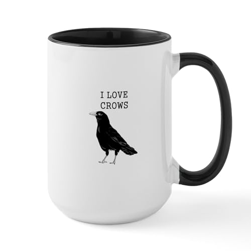 White/Black Inside - I Love Crows Mugs