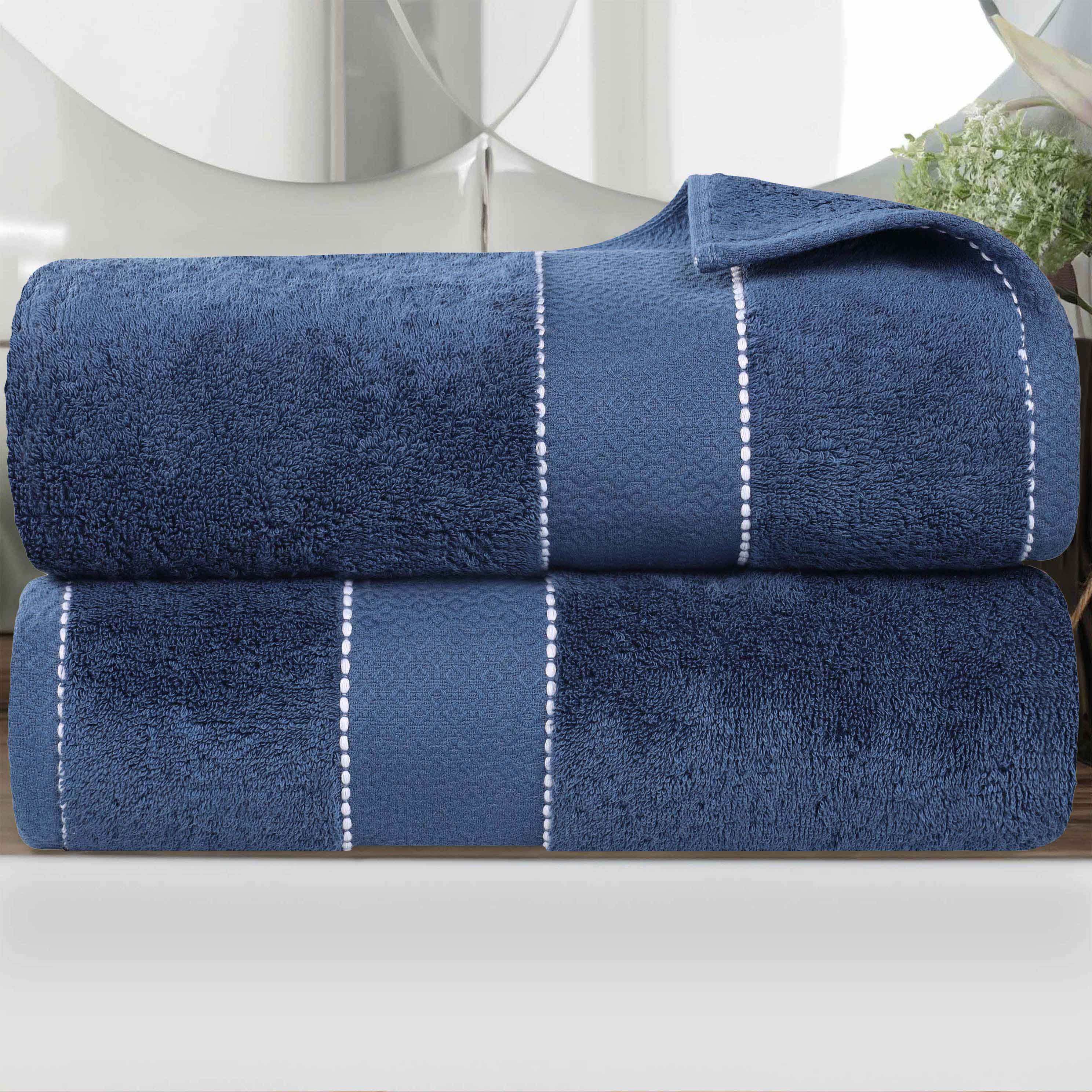 Premium Egyptian Giza Cotton Bath Towel Set of 2 - Ultra Absorbent & Soft Luxury Bath Sheets for Spa, Hotel & Home Use - Made in Egypt with Long-Staple Cotton