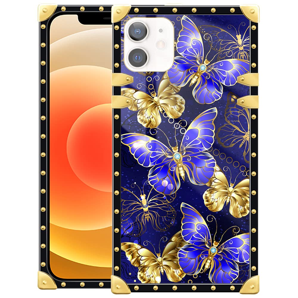 DJSOK iPhone 11 Case - Luxury Abstract Butterfly Design with Soft TPU & Shockproof Protection | Stylish Metal Decoration Cover for Apple iPhone 11 | Perfect for Daily Use, Travel & Gift Giving