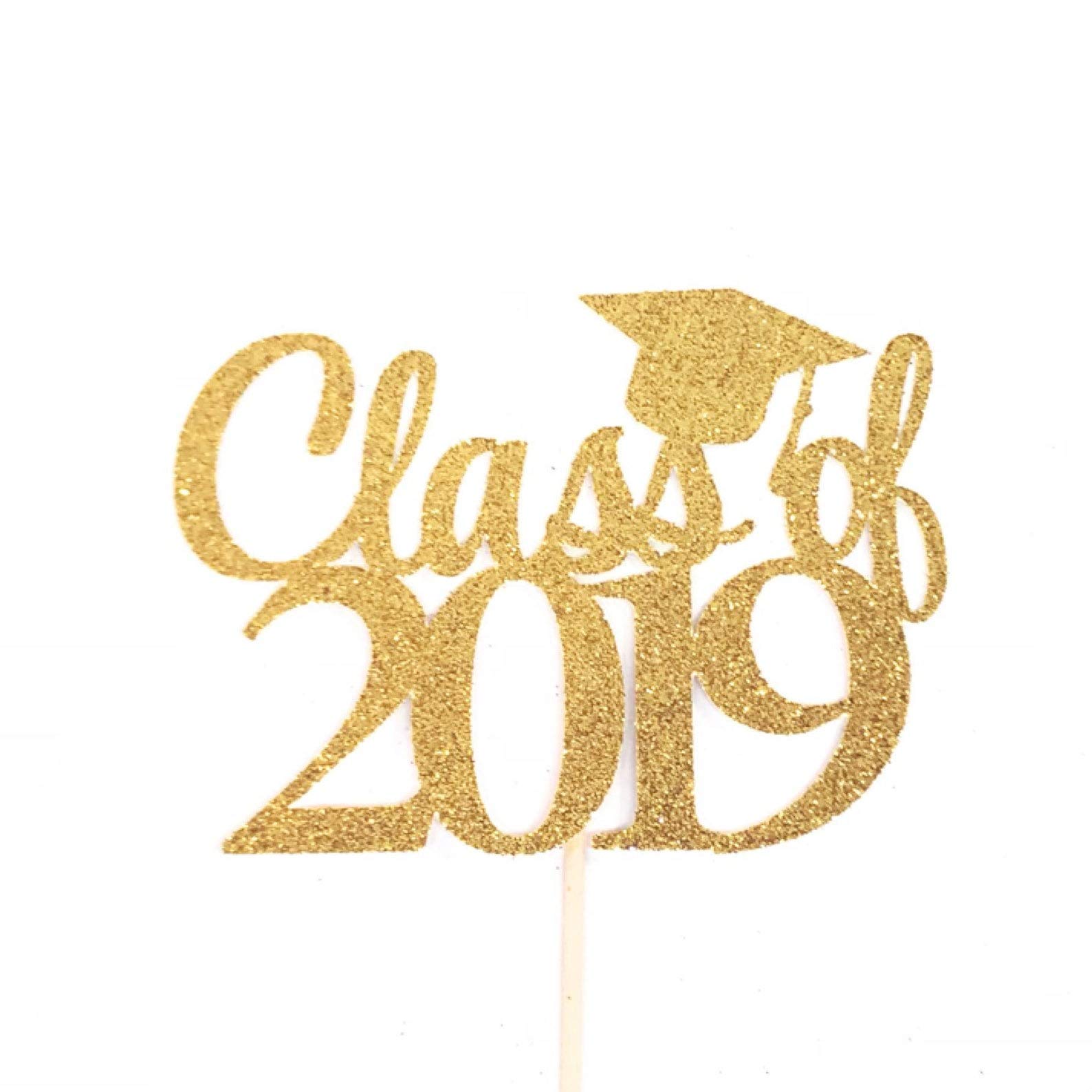 2019 Graduation Cake Topper - Congrats Grad Cake Decorations for Class of 2019 - Perfect for Graduation Parties, Cakes & Celebrations
