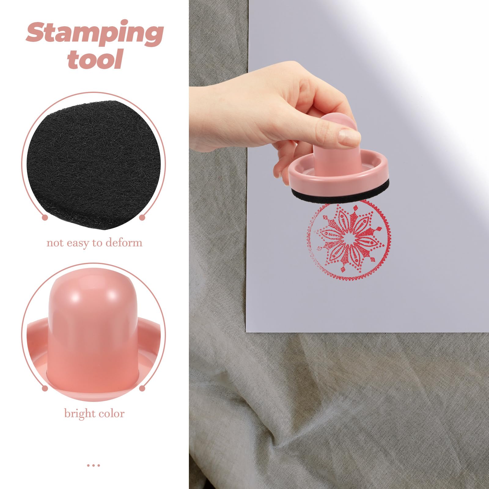 EXCEART Stamping Tool Set - DIY Scrapbooking & Cardmaking Supplies - Multi-Purpose Pressure Stamp Block for Handmade Crafts, Seal Stamps & Manual Art Projects - Perfect for Scrapbook Pages, Greeting Cards, Wedding Invitations & DIY Home Decor