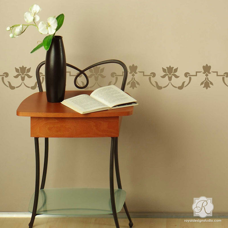 Petite Mughal Border Stencil - DIY Home Decor, Wall Art, and Craft Projects | Perfect for Indian-Inspired Designs, Mandala Painting, and Cultural Artwork