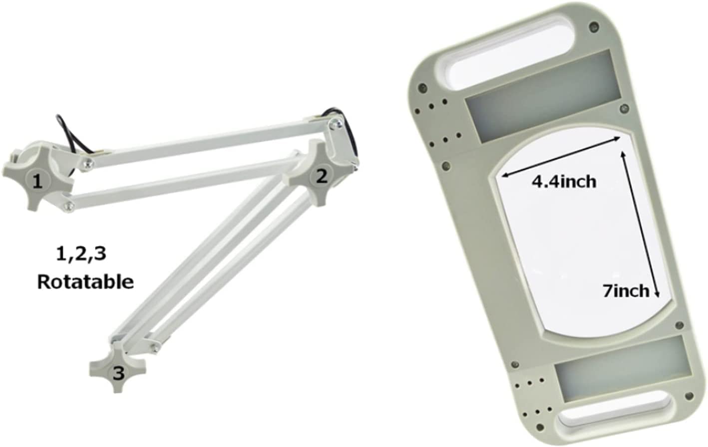 INTBUYING 110V LED Magnifying Lamp with Daylight Brightness - 5X Magnification for Reading, Crafts, Workbench & Hobby Projects | Ideal for Jewelry Making, Watch Repair & Detailed Work