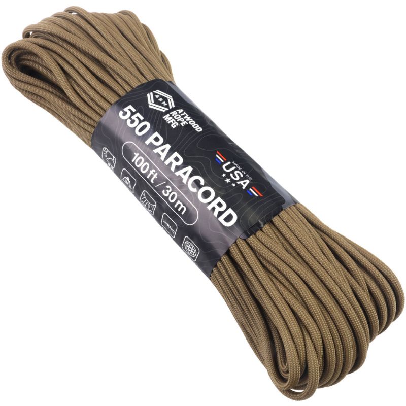 550 Paracord 100 Feet - Heavy Duty Nylon Rope for Survival, Camping, Hiking & DIY Projects | Outdoor Gear & Emergency Supplies