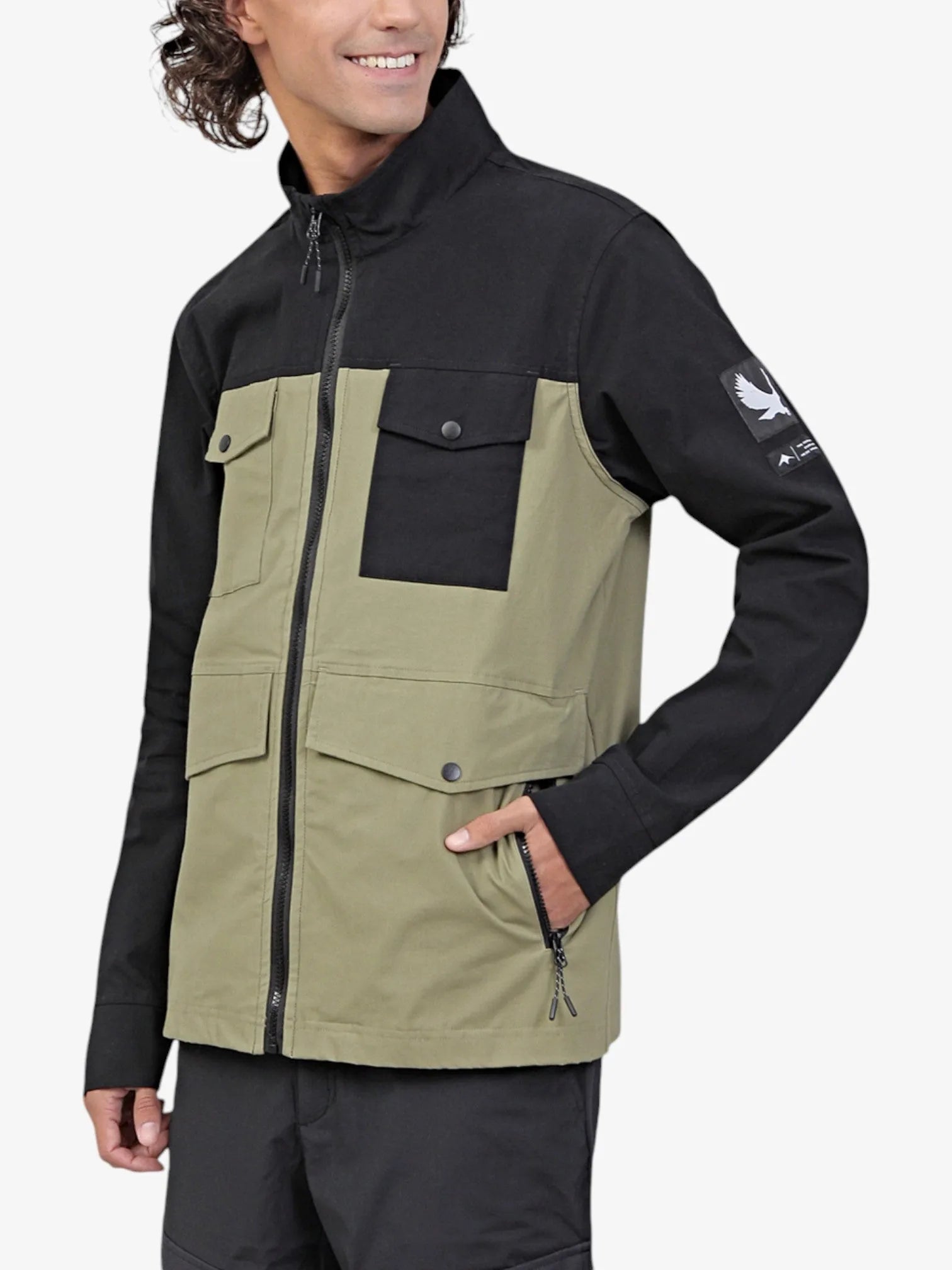 Vitreo Black Green Mountain Jacket for Men & Women - Waterproof Hiking Jacket for Outdoor Camping & Trekking Adventures