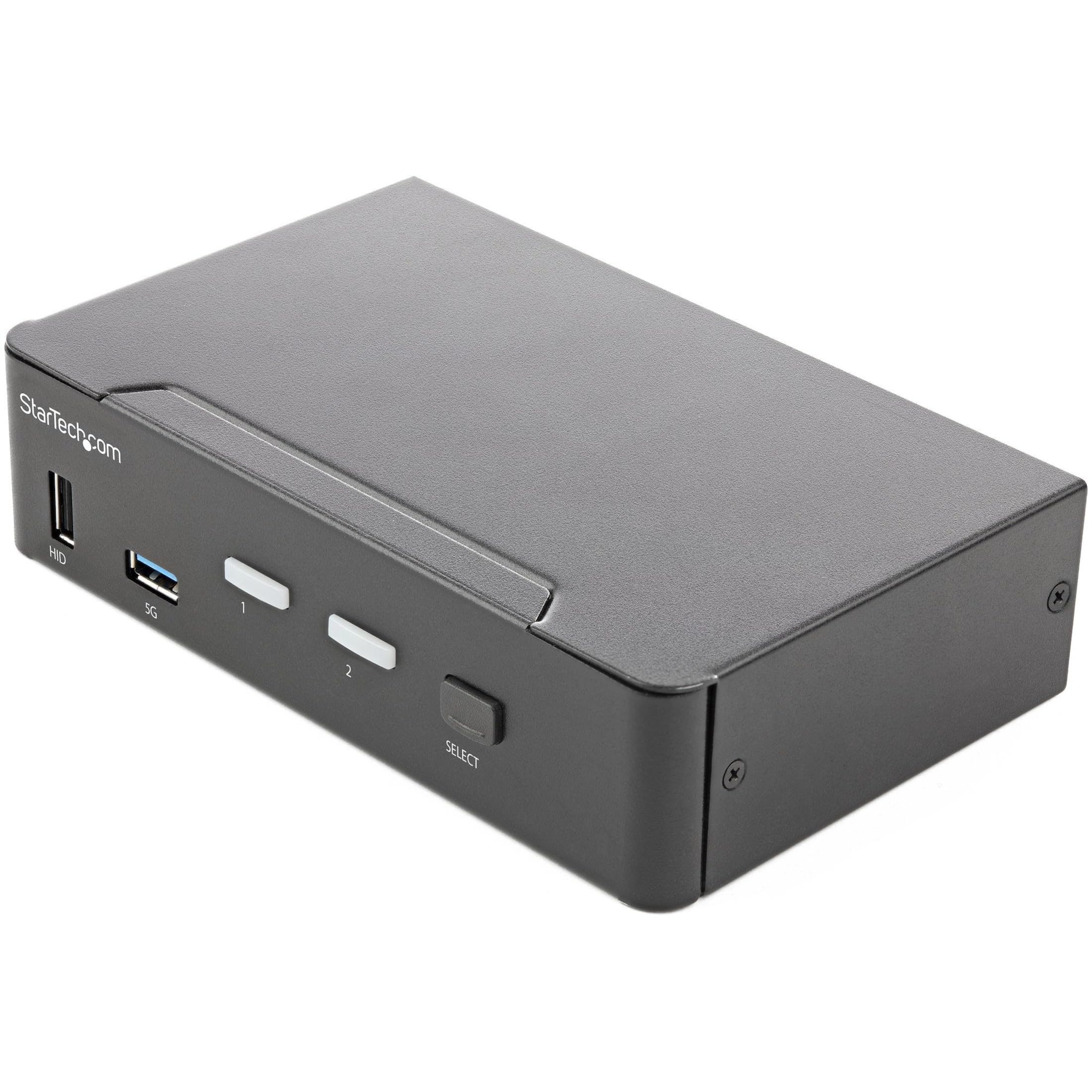 StarTech.com 2 Port HDMI KVM Switch - 4K 60Hz Ultra HD HDR for Single Monitor | USB 3.0 Hub (5Gbps) with 4x USB 2.0 | Hotkey Switching | Ideal for Home Office, Gaming & Multi-Device Workstations (SV231HU34K6)
