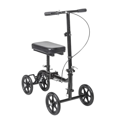 Drive Medical Steerable Folding Knee Walker - Non-Weight Bearing Mobility Scooter for Foot & Ankle Surgery Recovery - Ideal for Post-Surgery, Injury, and Cast Use at Home or Hospital