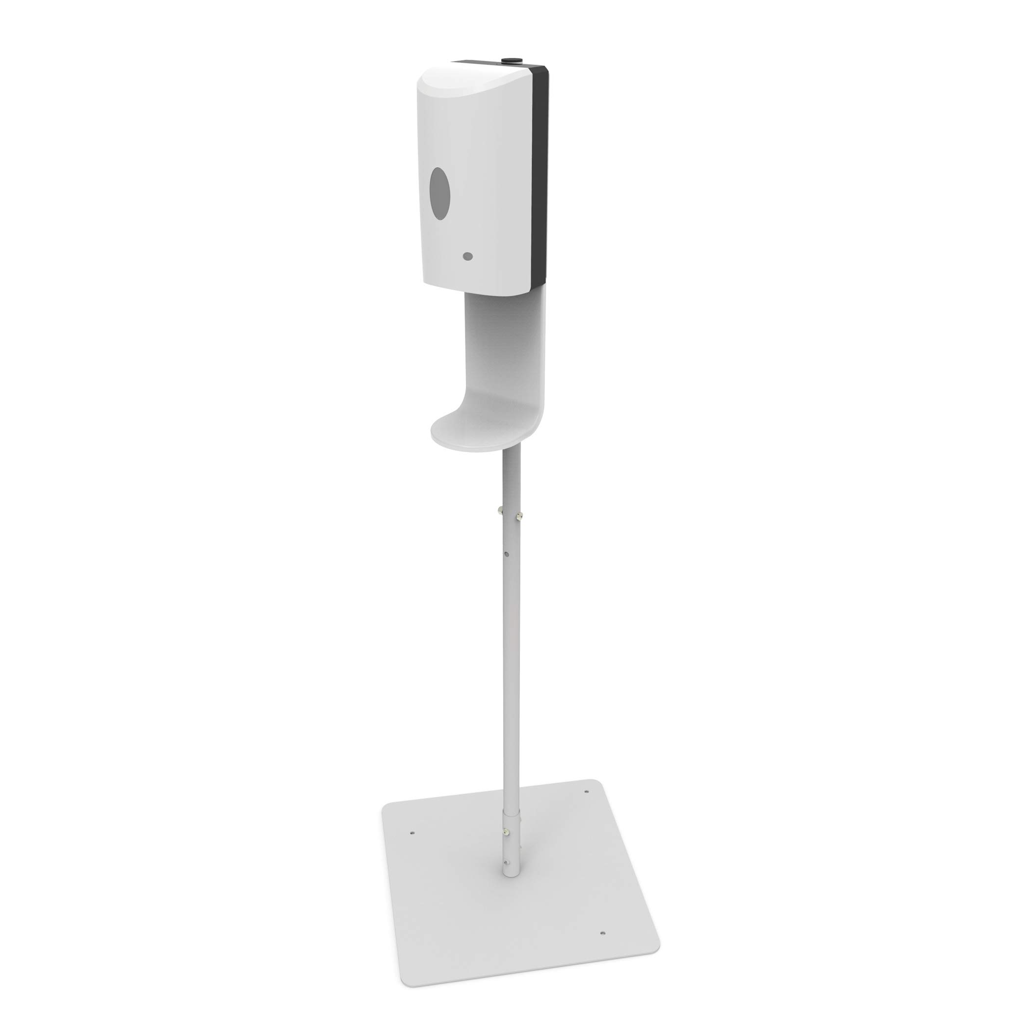 Copernicus Freestanding Hand Sanitizer Stand - White Metal Sanitizer Holder for Bathroom, Office & Public Spaces | Portable Soap Dispenser Mount (Stand Only)