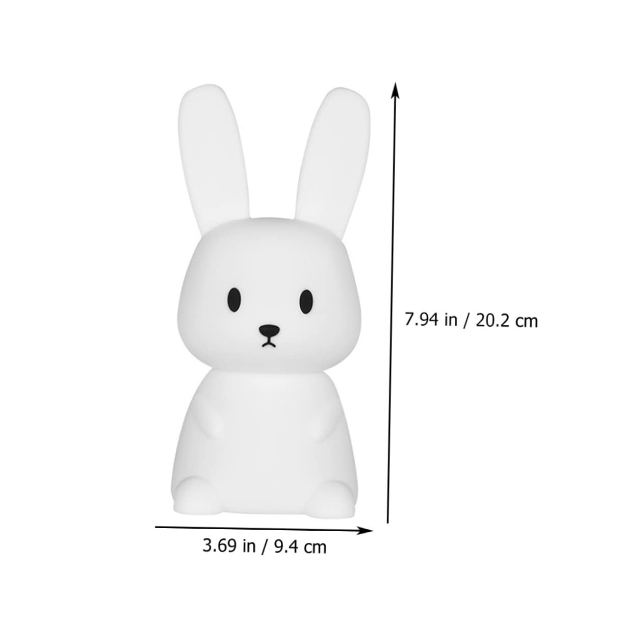 5 Pack Rabbit LED Bunny Night Light - Cute Animal Night Lamp with White Glow, Battery Operated for Kids Room, Nursery, Bedroom Decor & Gift Ideas