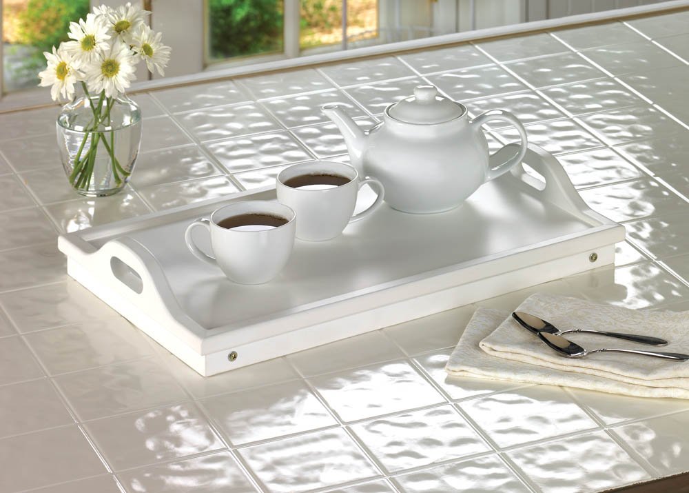 Koehler White Folding Tray - Portable for Home & Outdoor