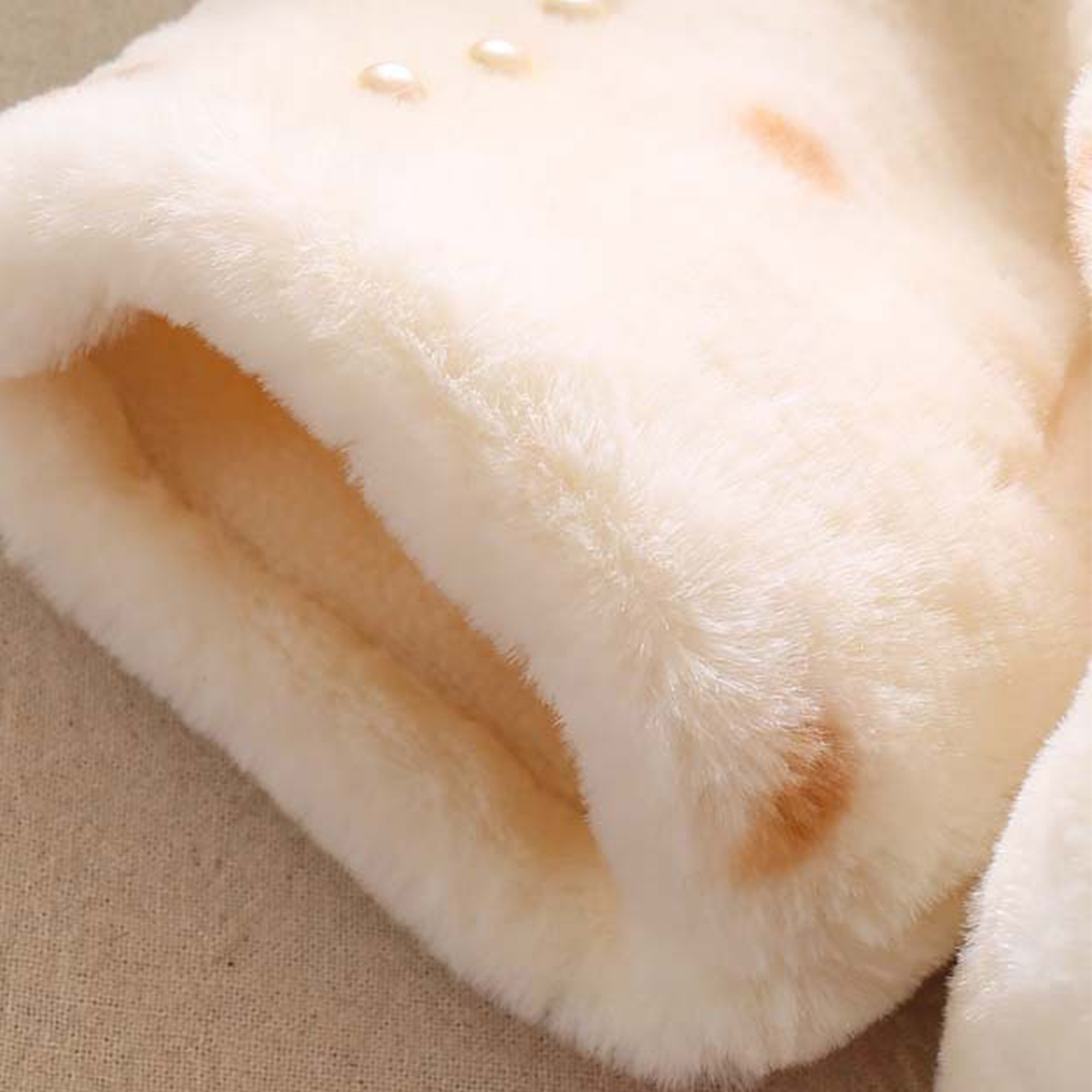 Bai You Mei Baby Girls Winter Faux Fur Coat - Warm & Sweet Cloak Jacket Snowsuit for Infants | Perfect for Cold Weather, Outdoor Play & Holiday Photos