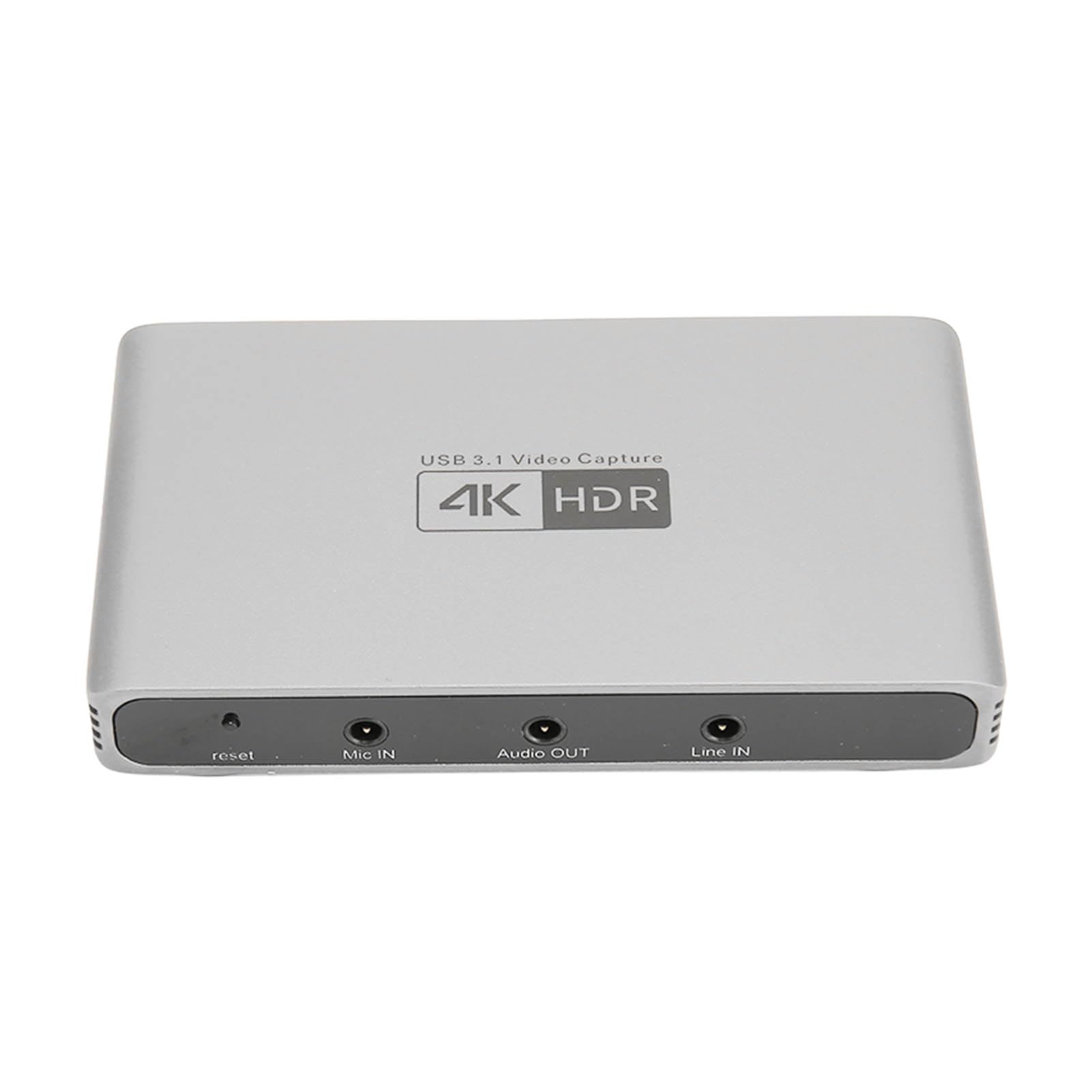 4K 60Hz HDR USB 3.0 Video Capture Card with 3.5mm Audio - 1080P HDMI Game Capture Device for Live Streaming, Gaming & Recording - Aluminum Alloy Portable Design (HC868) - Perfect for Twitch, YouTube & OBS Streaming