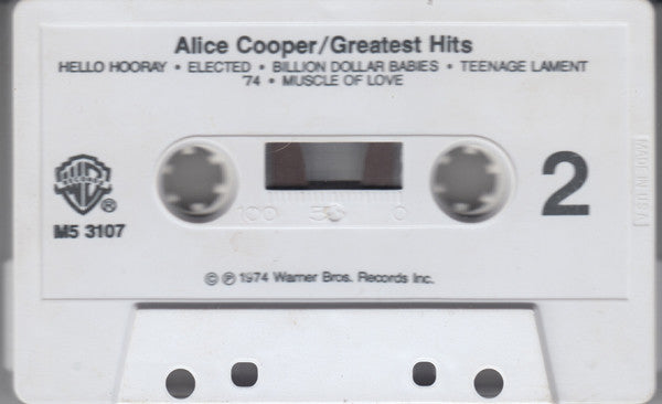 Alice Cooper Greatest Hits Cassette Tape - Compilation Album, Club Edition (VG+ Condition) - Perfect for Vintage Music Collectors & Rock Fans