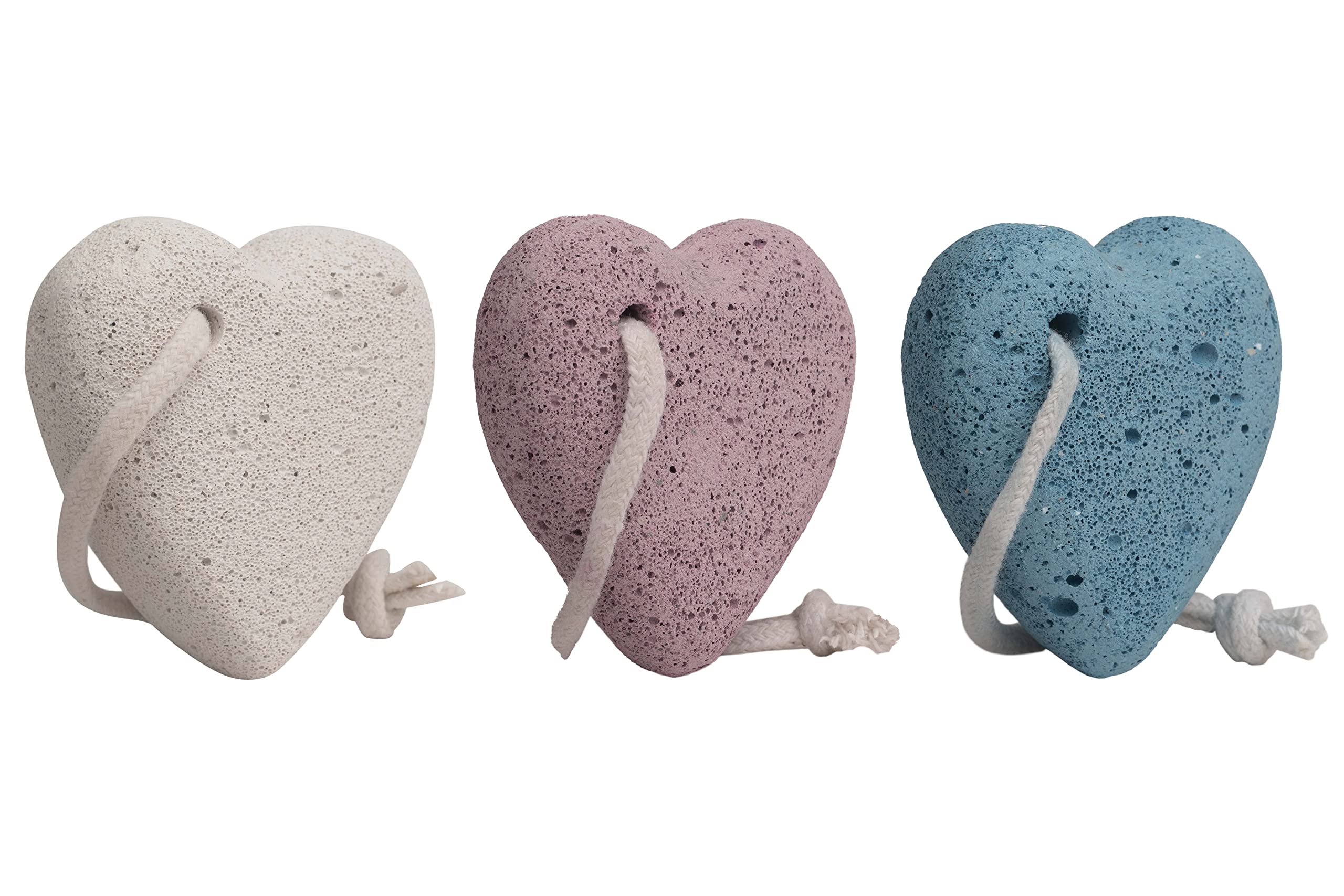 Natural Heart-Shaped Śukra Pumice Stone for Feet & Hands - Best Exfoliating Foot Scrubber to Remove Dead Skin, Calluses on Heels & Body - Pack of 2 - Perfect for Pedicure, Home Spa & Dry Skin Care