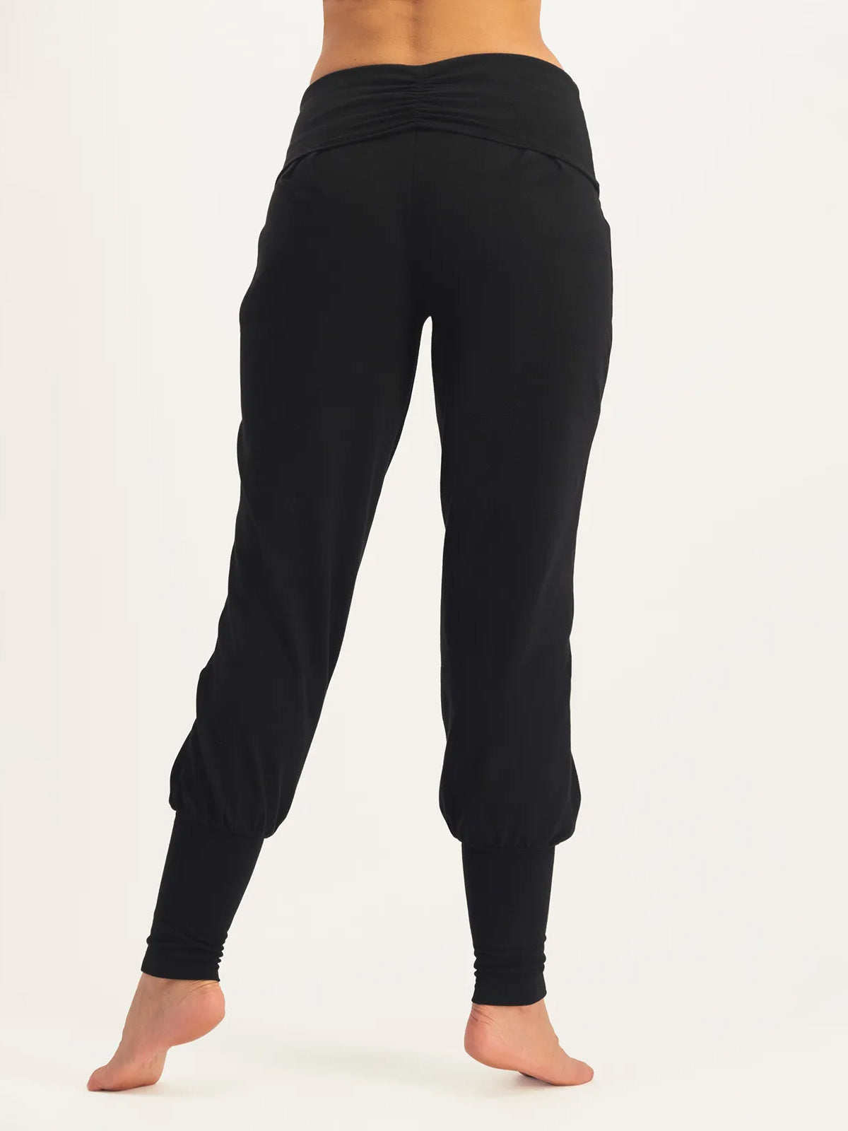 Premium High-Waisted Yoga Pants for Women - Urban Goddess Devi Leggings in Onyx Black | Perfect for Yoga, Gym, Workout & Lounge Wear