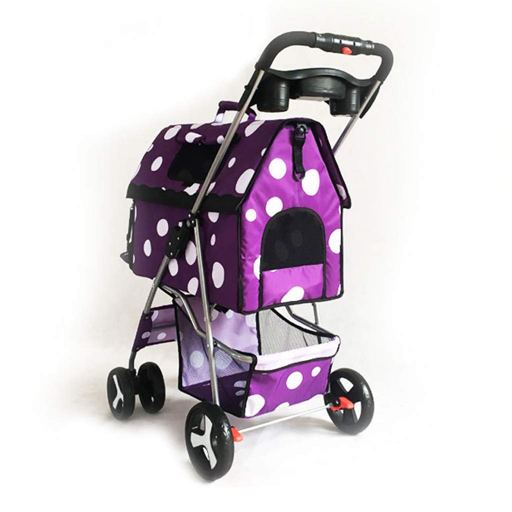 Foldable Pet Stroller for Small & Medium Dogs & Cats - Lightweight Travel Buggy with Detachable Stand, Holds Up to 25Kg - Perfect for Park Walks, Vet Visits & Shopping Trips