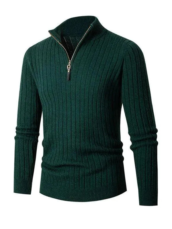 Premium Stretch Men's Turtleneck Sweater - Comfortable Slim Fit Winter Knit Top for Casual Wear & Office Outfits