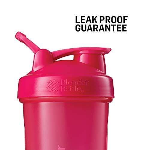 BlenderBottle Classic Loop Top Shaker Bottle 20oz - Black Protein Mixer for Gym, Workout & Post-Exercise Recovery