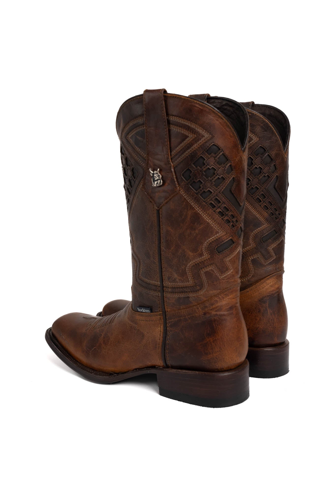Maya Rodeo Toe Cowboy Boots for Women - Western Style Leather Cowgirl Boots with Pointed Toe - Perfect for Country Dancing, Rodeo Events & Western Fashion Outfits