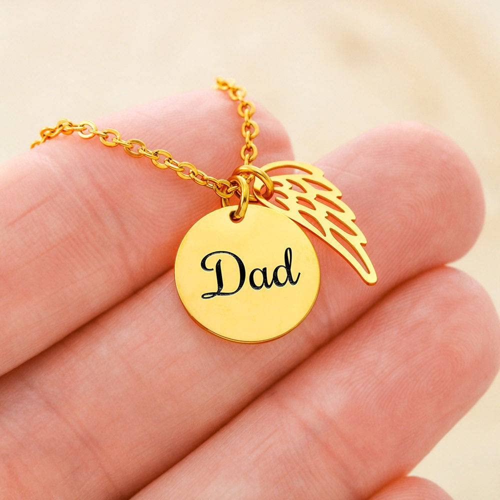 Memorial Necklace for Loss of Dad - Sympathy Gift for Grieving Parent - Personalized Remembrance Jewelry for Comfort & Healing | Perfect for Funerals, Memorials & Keeping Loved Ones Close