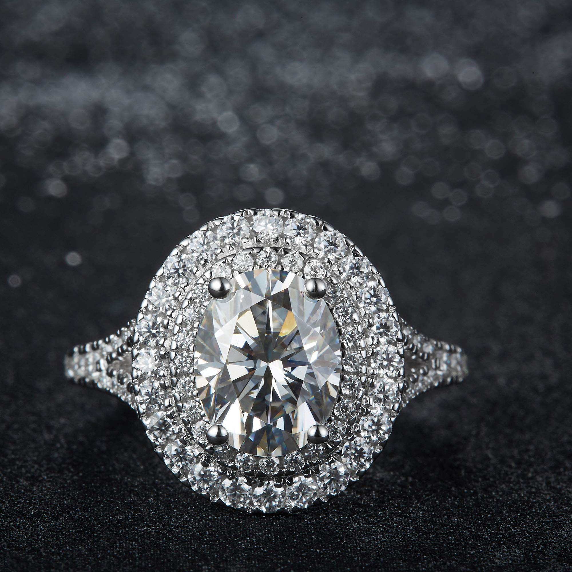 Exquisite Handmade 18K Platinum Moissanite Diamond Engagement Rings for Women | D Color VVS1 Clarity Promise & Wedding Bands | Perfect Anniversary Jewelry Gift for Her | Ideal for Proposals, Weddings & Romantic Celebrations