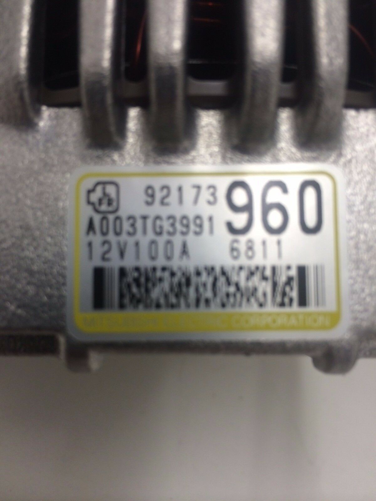 Genuine Commodore Alternator VE WM V6 Alloytech 100Amp 2007-2009 (Part# 92173960) - Replacement for Holden Commodore VE & WM Models - Perfect for Engine Performance & Electrical System Repair
