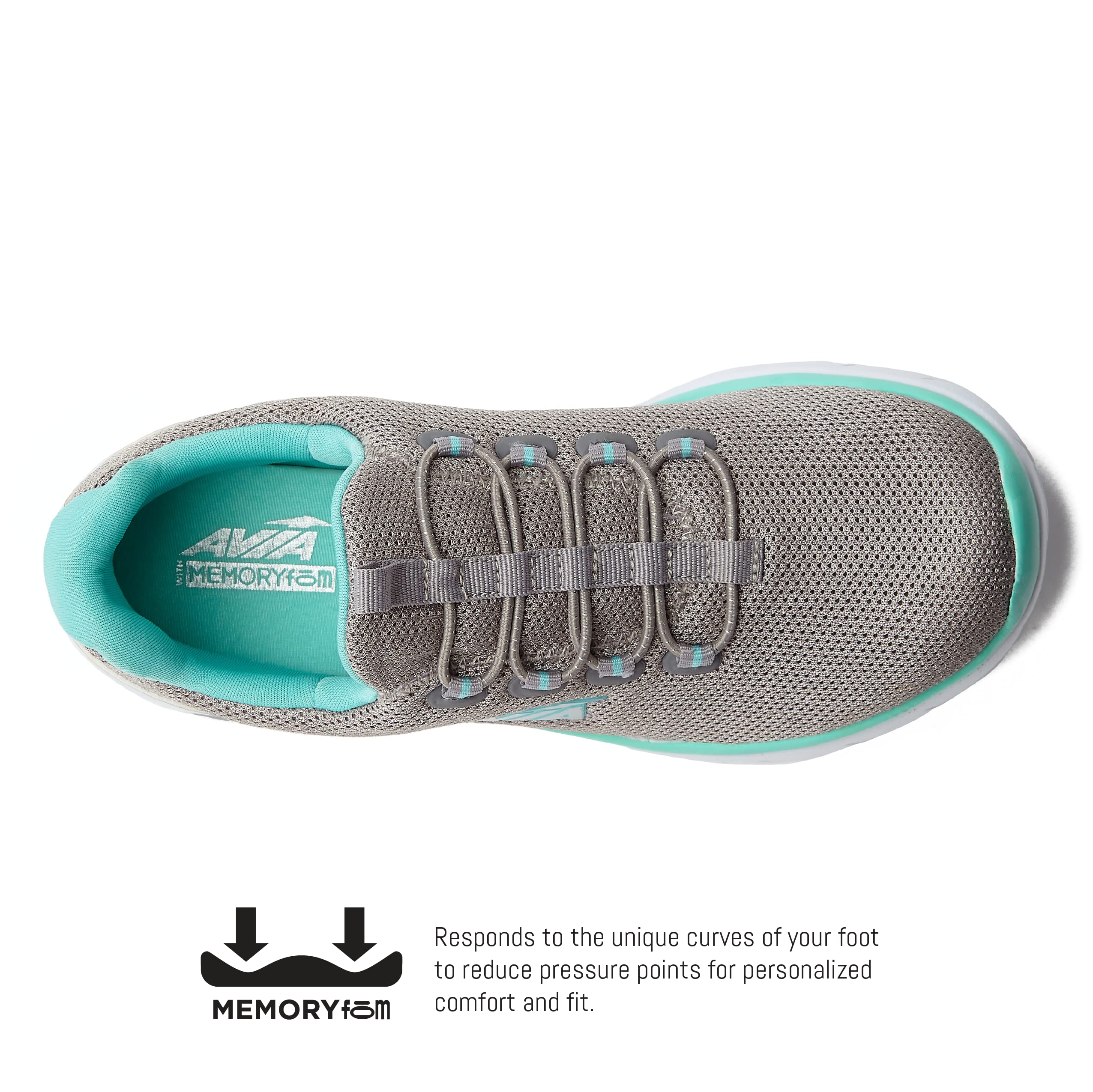 Avia Junction Women's Slip On Sneakers - Comfortable Breathable Memory Foam Lace-Free Casual Shoes for Women | Perfect for Walking, Travel & Everyday Wear