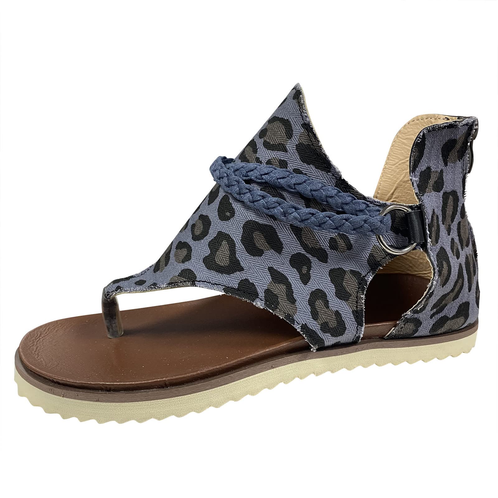 Women's Comfortable Flat Gladiator Sandals - Vintage Summer Flip Flops for Casual Wear, Beach & Outdoor Activities